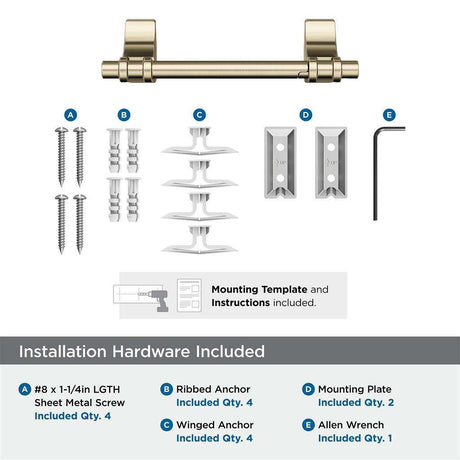 Golden Champagne Toilet Paper Holder from Amerock's Davenport Collection BH36051BBZ Hardware