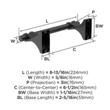 Matte Black Toilet Paper Holder from Amerock's Davenport Collection BH36051MB Specs