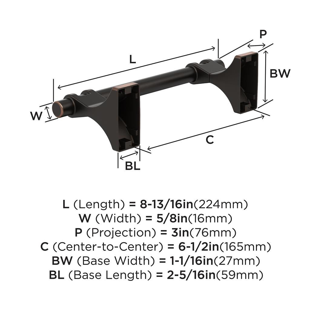 Oil Rubbed Bronze Toilet Paper Holder from Amerock's Davenport Collection BH36051ORB Specs