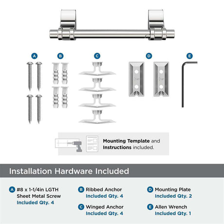 Polished Chrome Toilet Paper Holder from Amerock's Davenport Collection BH3605126 Hardware
