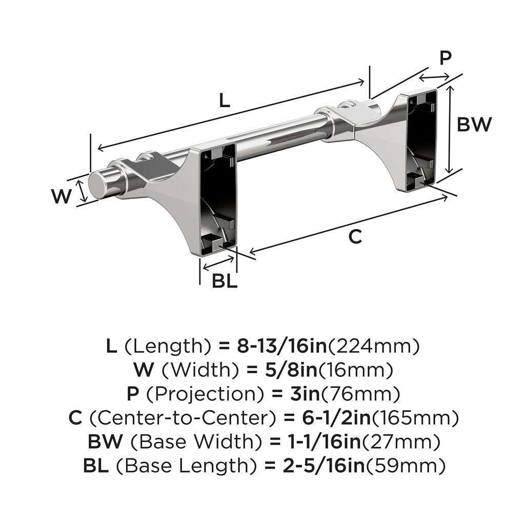 Polished Chrome Toilet Paper Holder from Amerock's Davenport Collection BH3605126 Specs