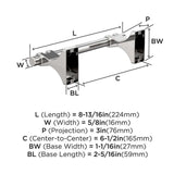 Polished Chrome Toilet Paper Holder from Amerock's Davenport Collection BH3605126 Specs