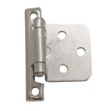 Top View of a Satin Nickel Self Closing Face Mount Variable Overlay Cabinet Hinge from Richelieu BP234195