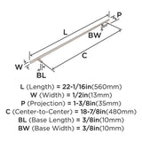 AMEROCK Bar Pulls Cabinet Handle in Stainless Steel