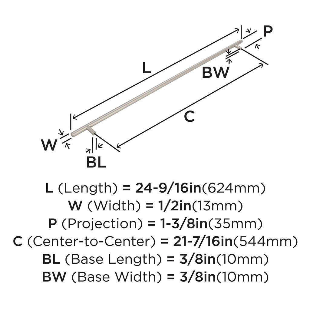 AMEROCK Bar Pulls Cabinet Handle in Stainless Steel