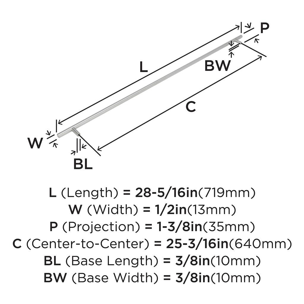 AMEROCK Bar Pulls Cabinet Handle in Stainless Steel