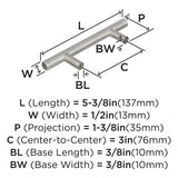 AMEROCK Bar Pulls Cabinet Handle in Stainless Steel