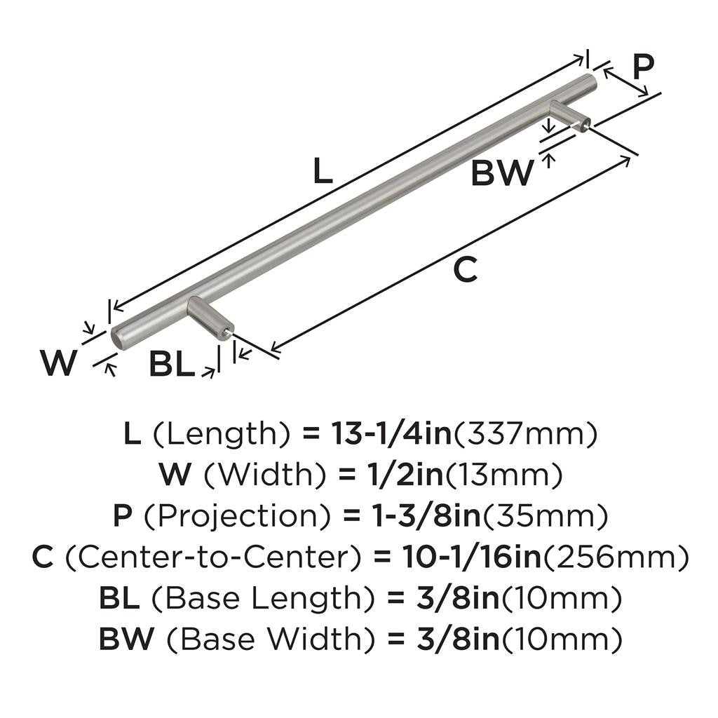 AMEROCK Bar Pulls Cabinet Handle in Stainless Steel