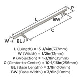 AMEROCK Bar Pulls Cabinet Handle in Stainless Steel