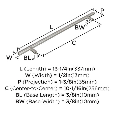 AMEROCK Bar Pulls Cabinet Handle in Stainless Steel