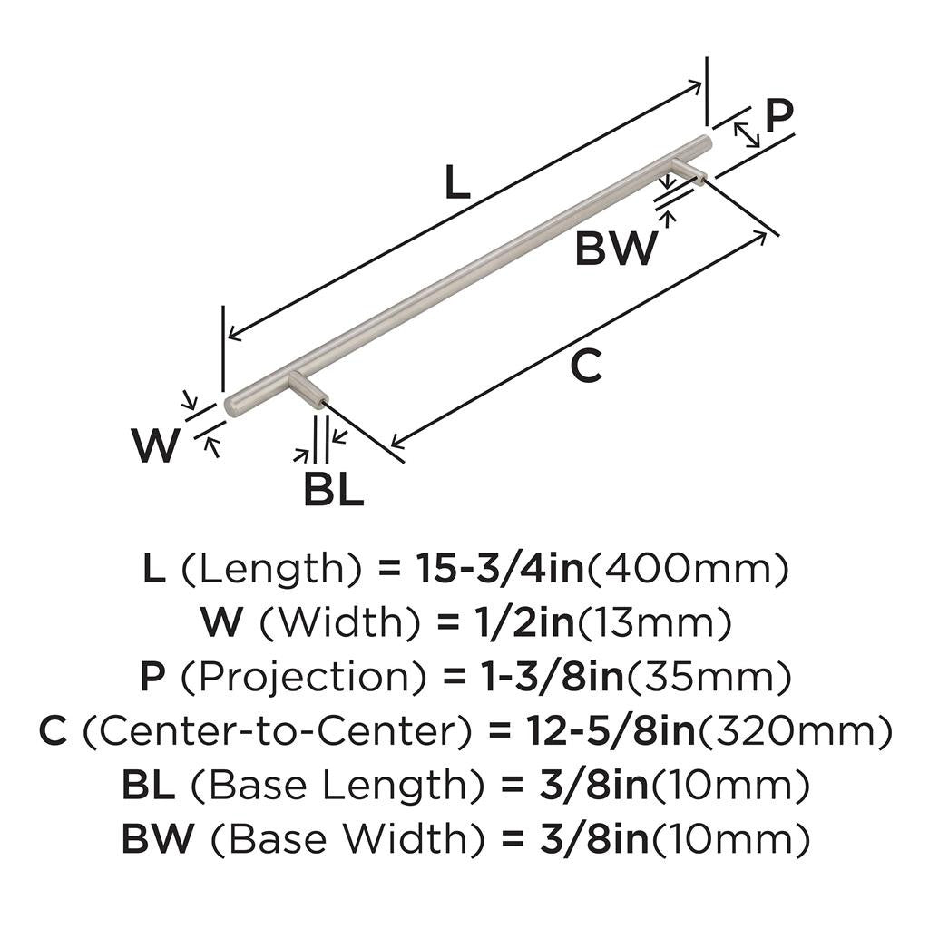 AMEROCK Bar Pulls Cabinet Handle in Stainless Steel