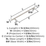 AMEROCK Bar Pulls Cabinet Handle in Stainless Steel