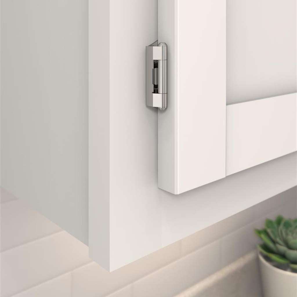 AMEROCK Self Closing Partial Wrap 1/4" Overlay Cabinet Hinge (pair) in Polished Chrome BPR756626 Mounted