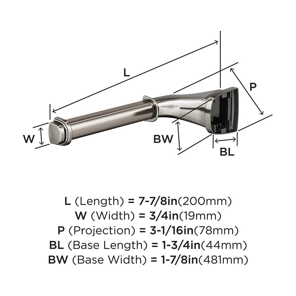 AMEROCK Revitalize Single Post Toilet Paper Holder in Brushed Nickel BH36031G10