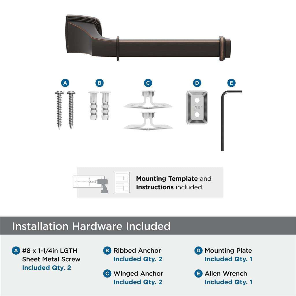 AMEROCK Revitalize Single Post Toilet Paper Holder in Oil Rubbed Bronze BH36031ORB