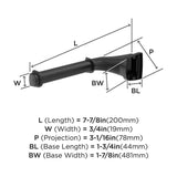 AMEROCK Revitalize Single Post Toilet Paper Holder in Matte Black BH36031MB