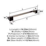 AMEROCK Blackrock Towel Bar in Brushed Nickel (+2 Sizes)