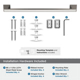 AMEROCK Blackrock Towel Bar in Brushed Nickel (+2 Sizes)