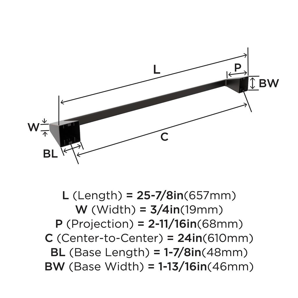 AMEROCK Blackrock Towel Bar in Oil Rubbed Bronze (+2 Sizes)
