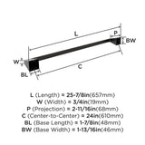 AMEROCK Blackrock Towel Bar in Oil Rubbed Bronze (+2 Sizes)