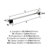 AMEROCK Blackrock Towel Bar in Polished Chrome (+2 Sizes)