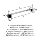 AMEROCK Blackrock Towel Bar in Polished Chrome (+2 Sizes)