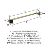 AMEROCK Blackrock Towel Bar in Golden Champagne (+2 Sizes)