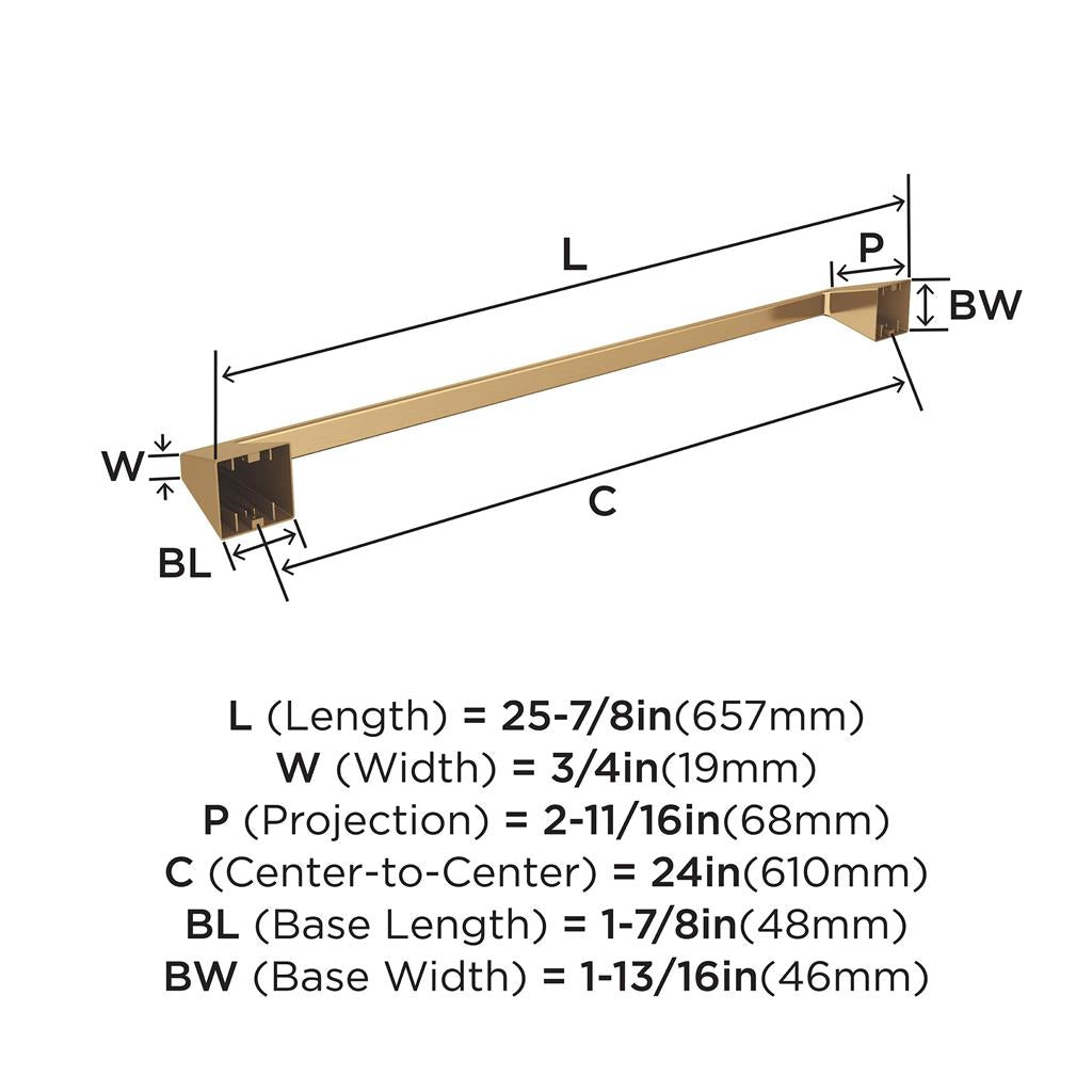 AMEROCK Blackrock Towel Bar in Champagne Bronze (+2 Sizes)