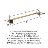 AMEROCK Blackrock Towel Bar in Champagne Bronze (+2 Sizes)