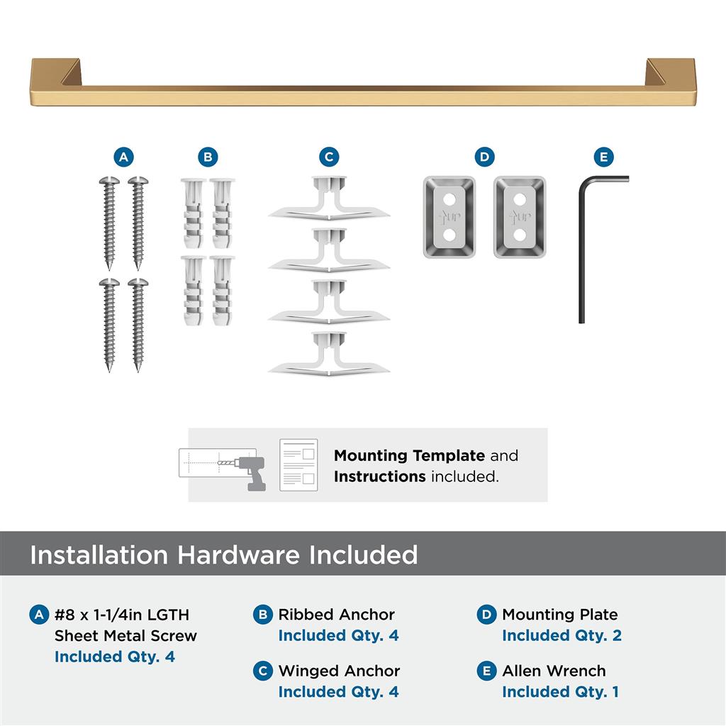 AMEROCK Blackrock Towel Bar in Champagne Bronze (+2 Sizes)