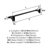 AMEROCK Davenport Towel Bar in Oil Rubbed Bronze (+2 Sizes)