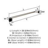 AMEROCK Revitalize Towel Bar in Brushed Nickel 24 in BH36034G10