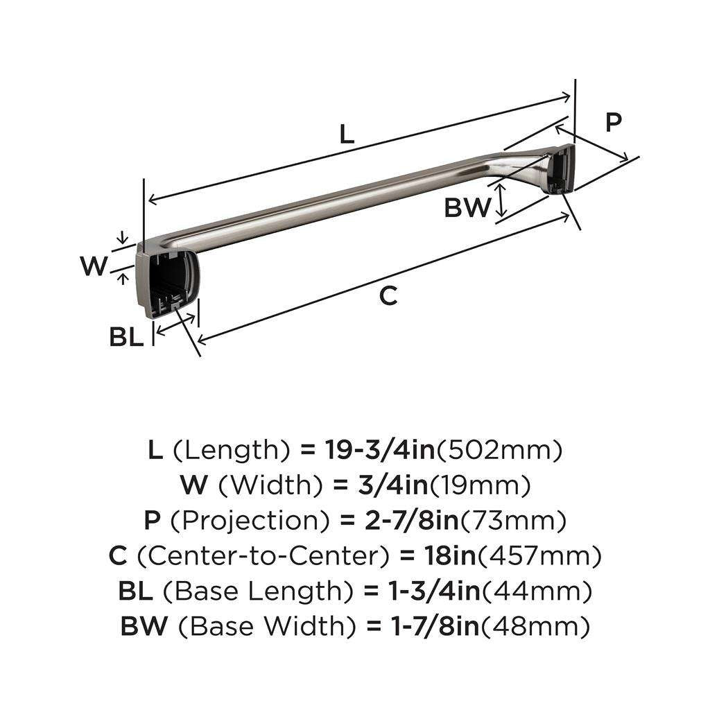 AMEROCK Revitalize Towel Bar in Brushed Nickel 18 in BH36033G10