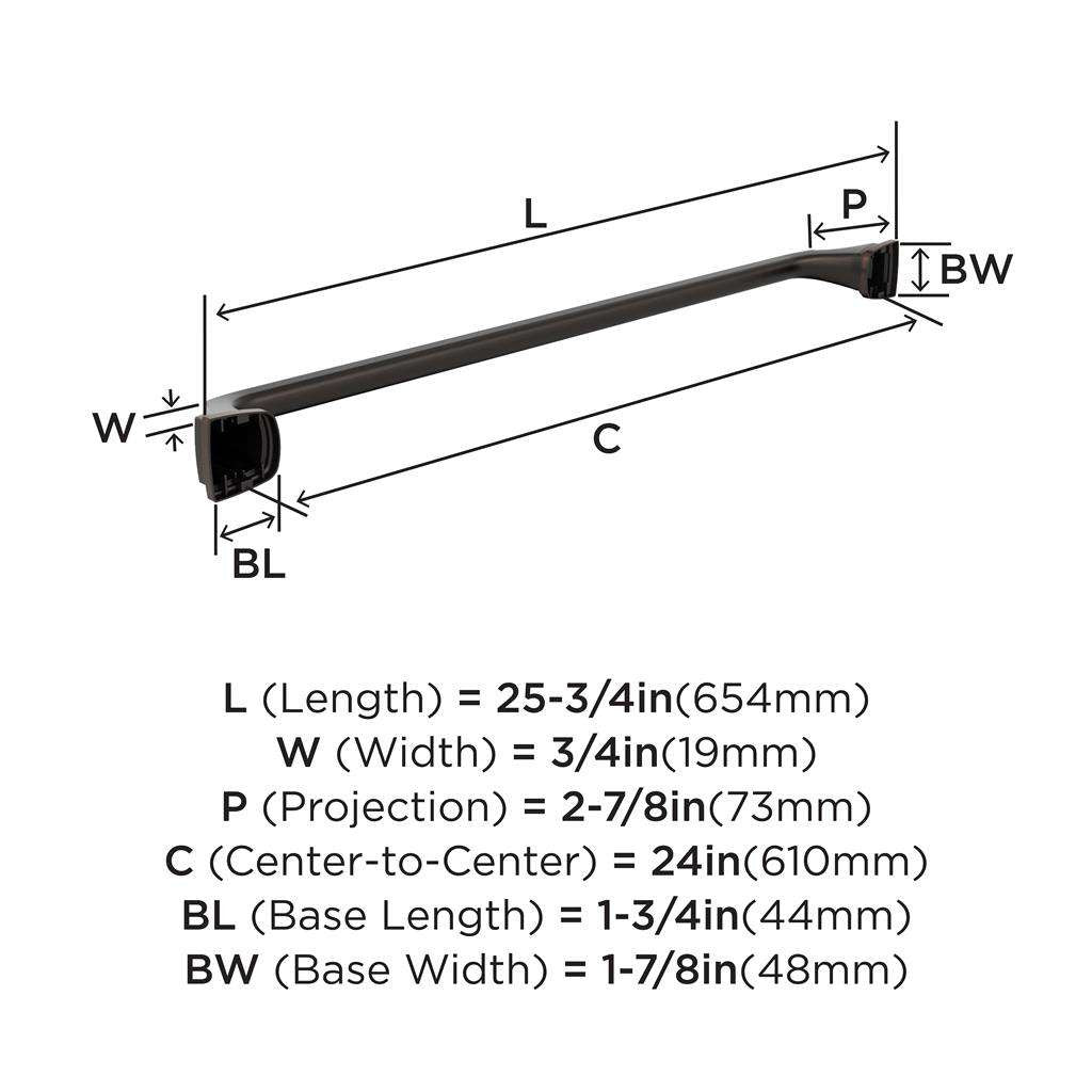 AMEROCK Revitalize Towel Bar in Oil Rubbed Bronze 24 in BH36034ORB