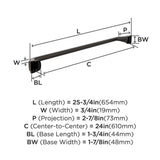 AMEROCK Revitalize Towel Bar in Oil Rubbed Bronze 24 in BH36034ORB