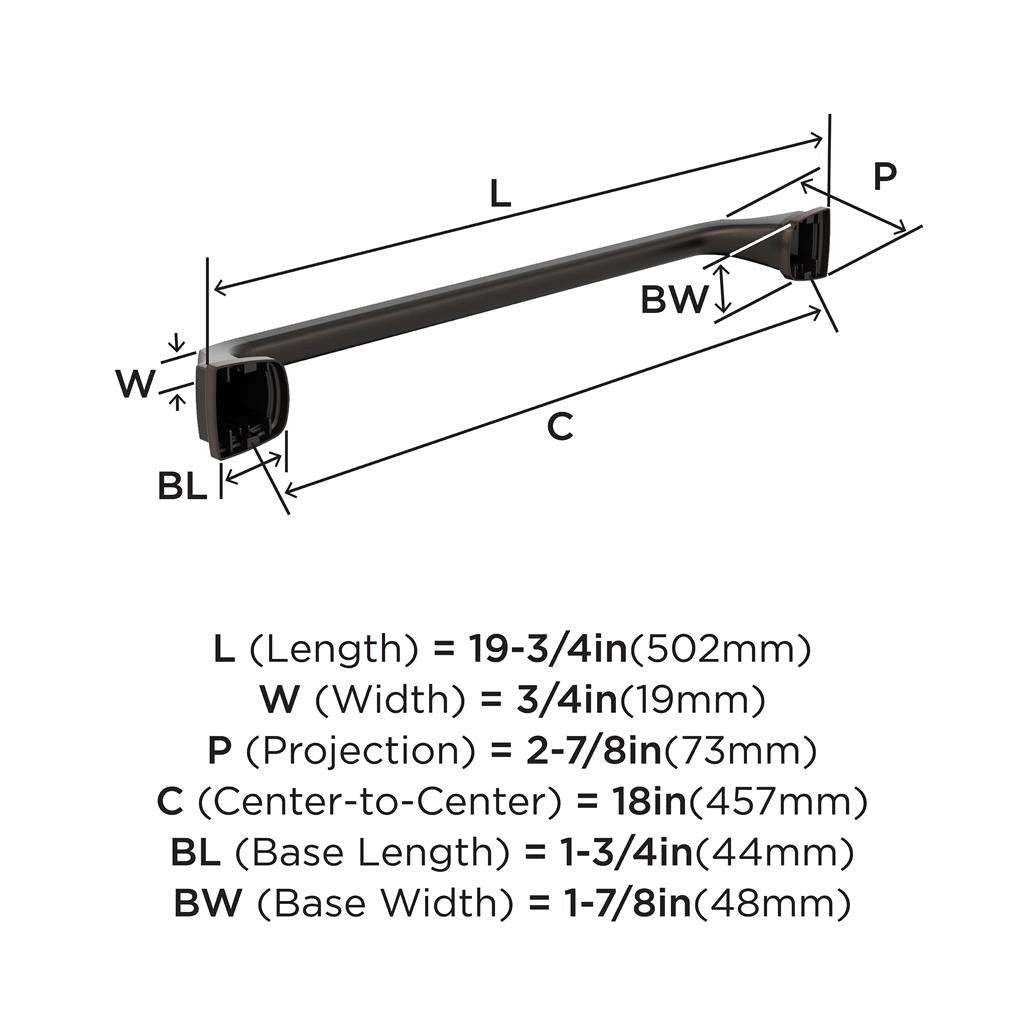 AMEROCK Revitalize Towel Bar in Oil Rubbed Bronze 18 in BH36033ORB