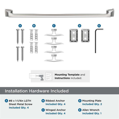 AMEROCK Revitalize Towel Bar in Polished Chrome 24 in BH3603426