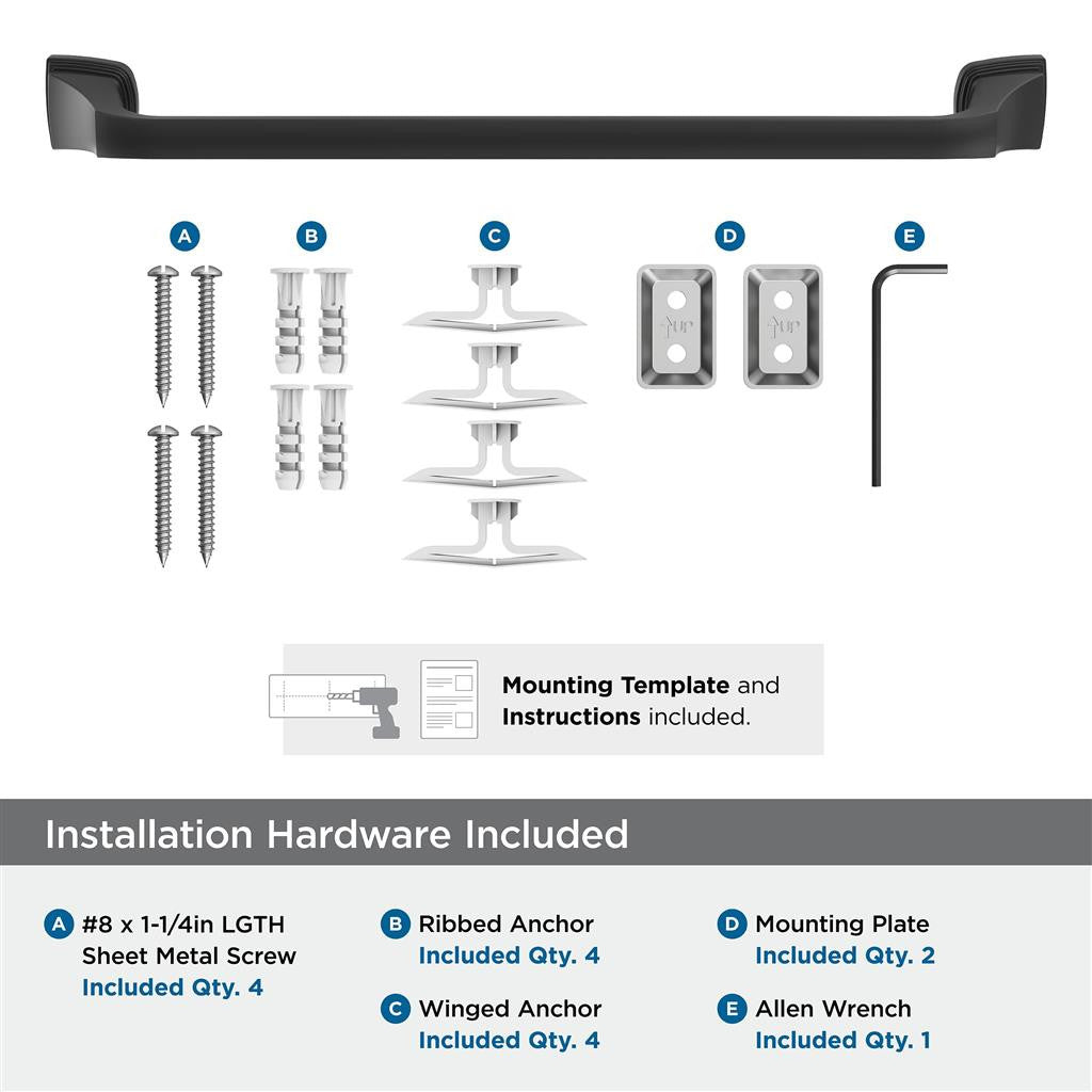 AMEROCK Revitalize Towel Bar in Matte Black 18 in BH36033MB