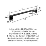 AMEROCK Revitalize Towel Bar in Matte Black 18 in BH36033MB