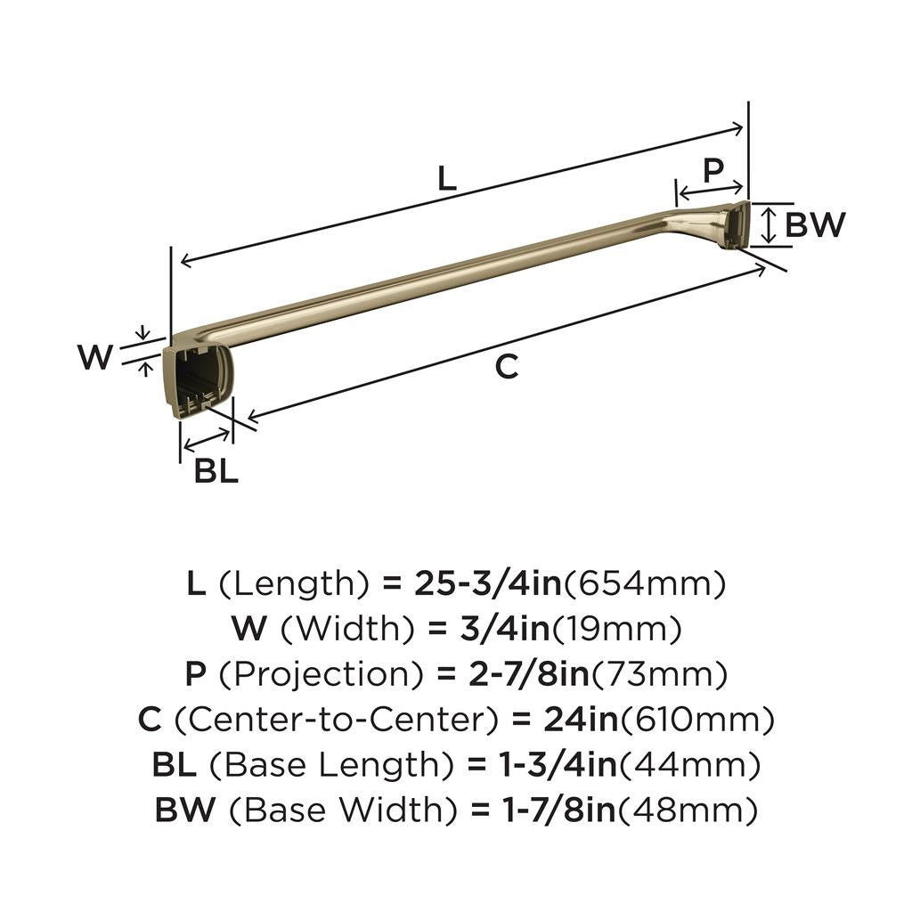 AMEROCK Revitalize Towel Bar in Golden Champagne 24 in BH36034BBZ