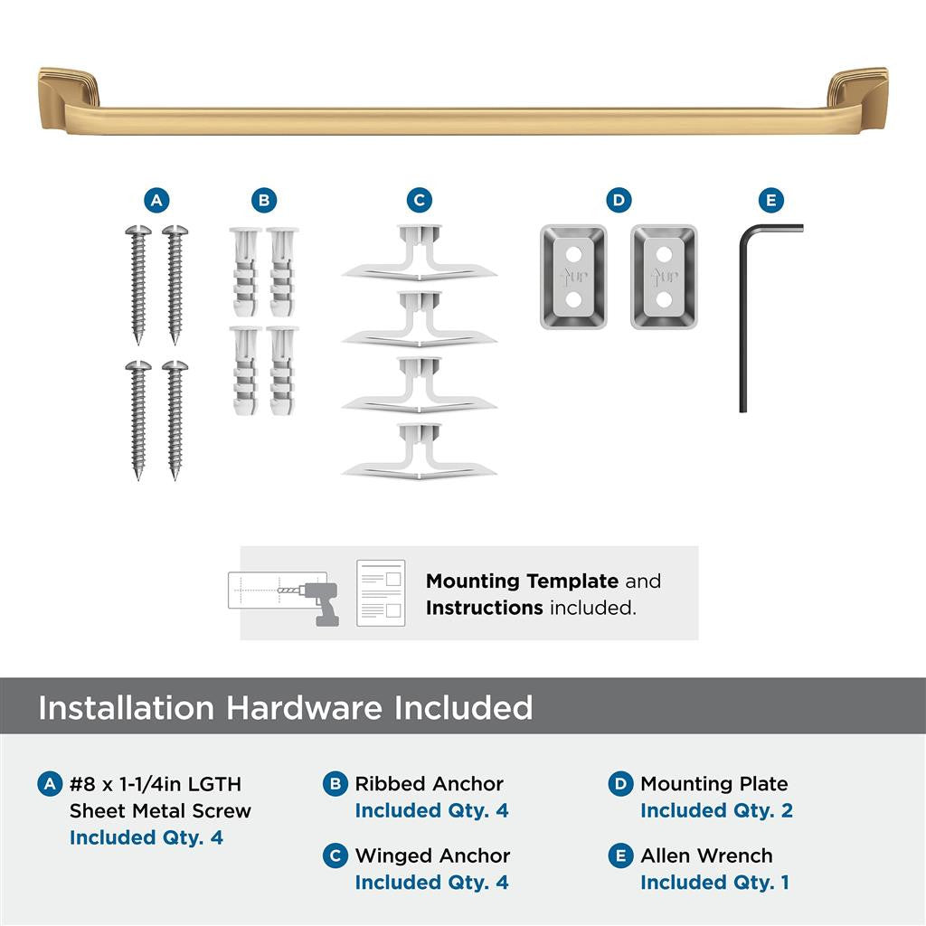 AMEROCK Revitalize Towel Bar in Champagne Bronze 24 in BH36034CZ
