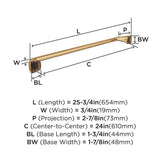 AMEROCK Revitalize Towel Bar in Champagne Bronze 24 in BH36034CZ