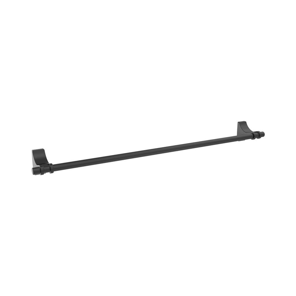 Main View of a Matte Black 24" Towel Bar from Amerock's Davenport Collection BH36054MB