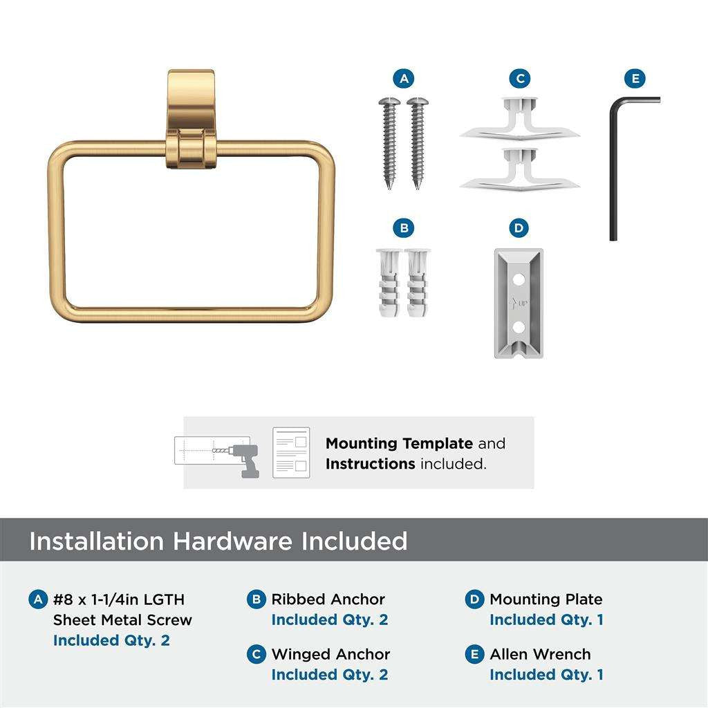 Champagne Bronze Towel Ring from Amerock's Davenport Collection BH36052CZ Hardware