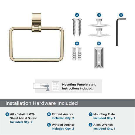 Golden Champagne Towel Ring from Amerock's Davenport Collection BH36052BBZ Hardware