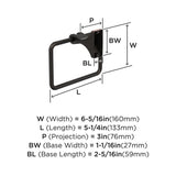 Oil Rubbed Bronze Towel Ring from Amerock's Davenport Collection BH36052ORB Specs
