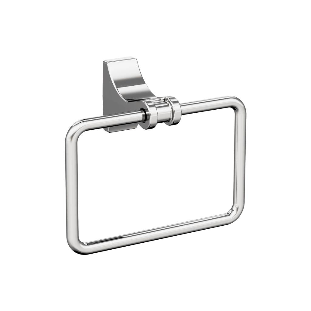 Main View of a Polished Chrome Towel Ring from Amerock's Davenport Collection BH3605226