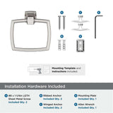 AMEROCK Revitalize 7-1/8" Long Hanging Towel Ring in Brushed Nickel BH36032G10