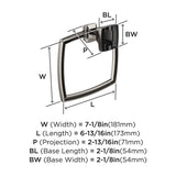 AMEROCK Revitalize 7-1/8" Long Hanging Towel Ring in Brushed Nickel BH36032G10