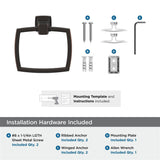 AMEROCK Revitalize 7-1/8" Long Hanging Towel Ring in Oil Rubbed Bronze BH36032ORB